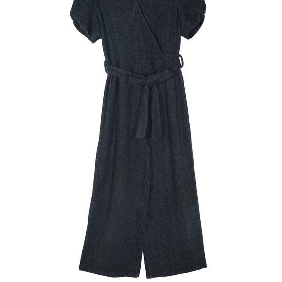 Habitual Girl Hacci Gray Heathered Super Soft Knot Front Jumpsuit / Size 12 - Picture 6 of 13